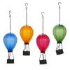 Lampada Solare LED Decorativa a Mongolfiera Luce Calda h33 cm