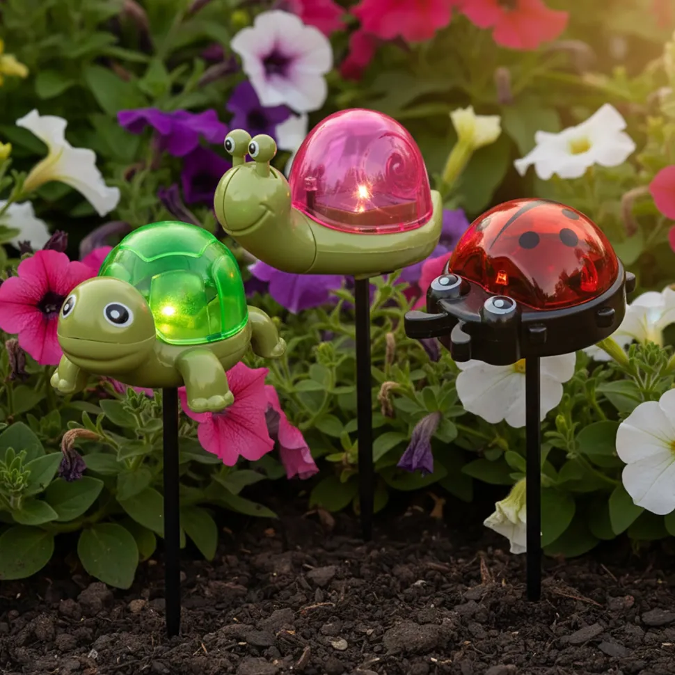 Lampada Solare Led Decorativa a Forma di Animali h14 cm