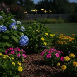 Lampada Solare Led Effetto Soffione h71 cm