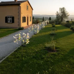 Lampada Solare LED Multicolor Decorativa Fiori h74 cm
