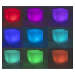 Lampada Solare Led Multicolor da esterno con telecomando MooNy 30x30 cm