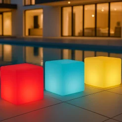 Lampada Solare Led Multicolor da esterno con telecomando MooNy 30x30 cm