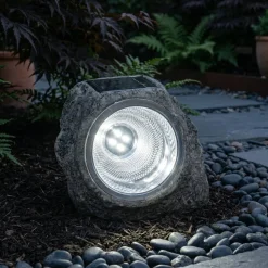Lampada Solare Luce Fredda da esterno Effetto Pietra