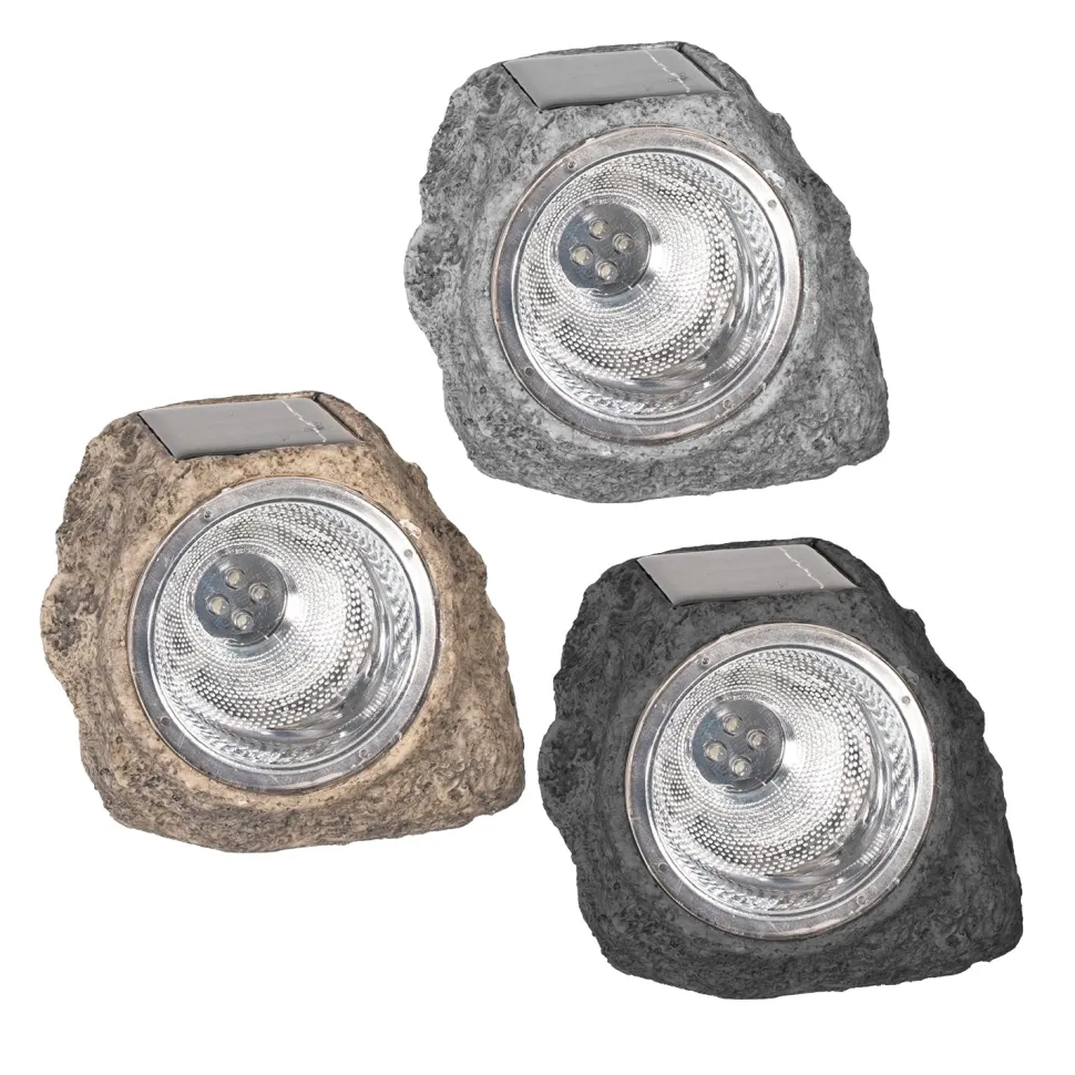 Lampada Solare Luce Fredda da esterno Effetto Pietra