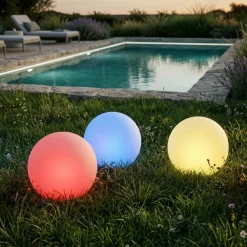 Lampada solare multicolor da esterno con telecomando MooNy diametro 25 cm