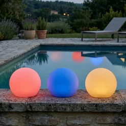 Lampada solare multicolor da esterno con telecomando MooNy diametro 17 cm