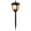Lampione LED Solare 2 in 1 da Giardino Luce Calda con Base e Picchetto