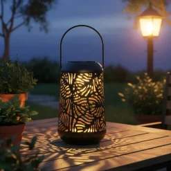 Lanterna Solare Led da giardino Decorativa Luce Calda