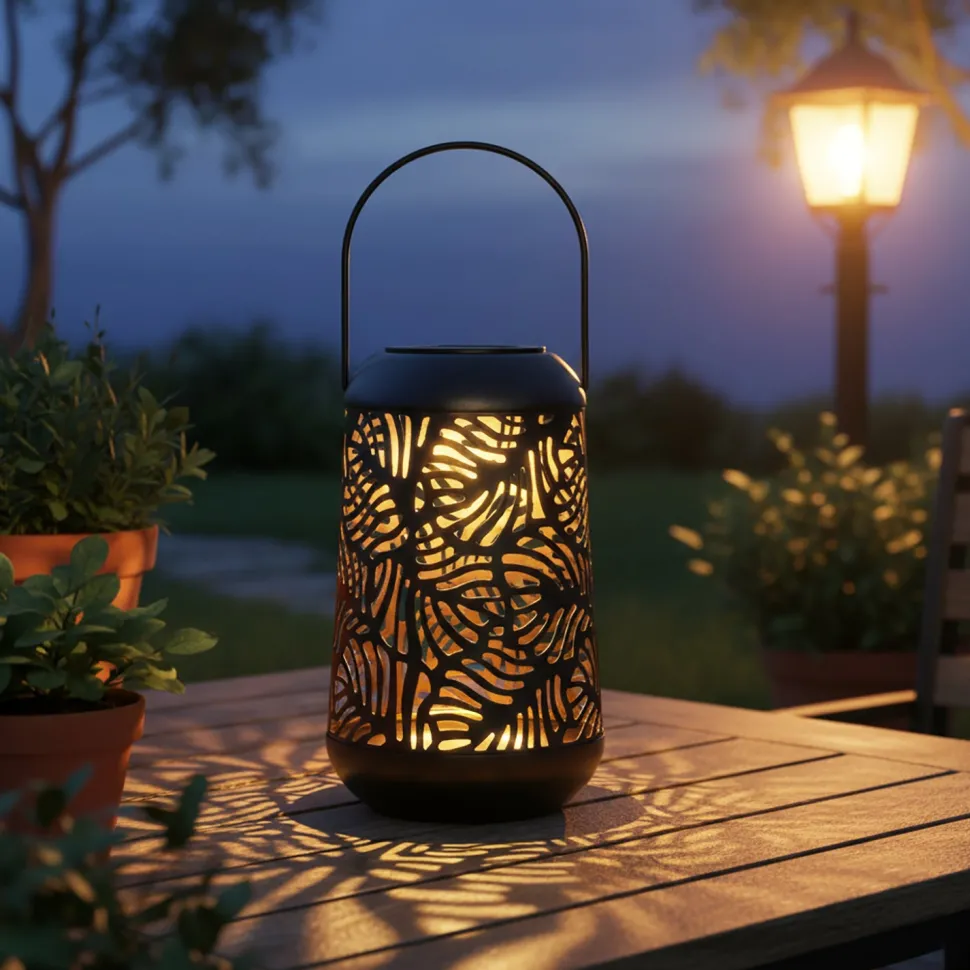 Lanterna Solare Led da giardino Decorativa Luce Calda