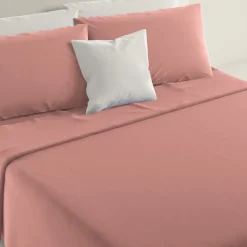 Lenzuola Completo Letto Matrimoniale Marta Rosa cipria 250x290 cm