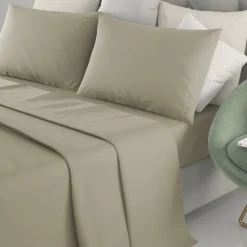 Lenzuola Completo Letto 1 Piazza e mezza Marta Sabbia 185x290 cm