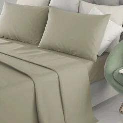 Lenzuola Completo Letto 1 Piazza e mezza Marta Sabbia 185x290 cm