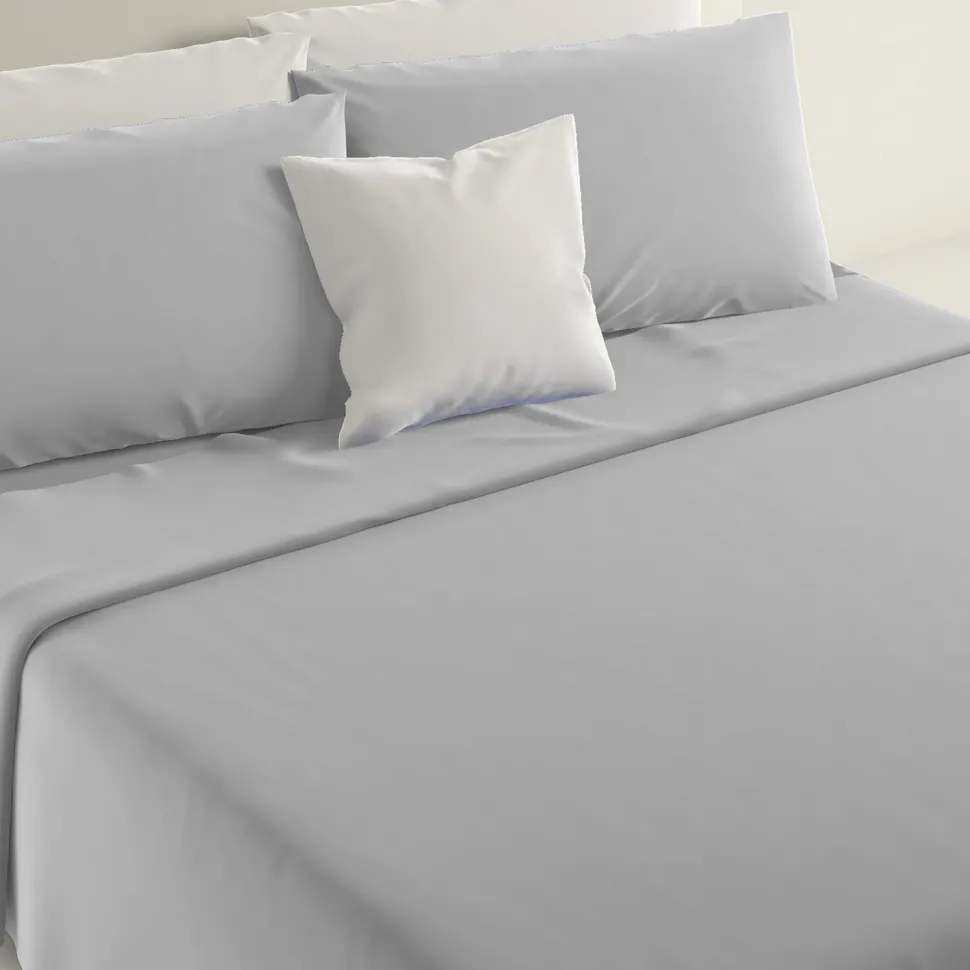 Lenzuola Completo Letto Singolo Marta Grigio perla 150x290 cm