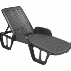 Lettino prendisole Pool Impilabile Antracite Linea Rattan