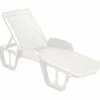 Lettino prendisole Pool Impilabile Bianco Linea Rattan