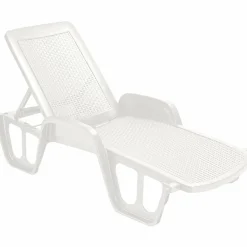 Lettino prendisole Pool Impilabile Bianco Linea Rattan