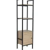 Libreria in legno truciolare e metallo Nero Linea Hamilton
