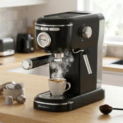 Macchina da caffè 3 in 1 Aromatica Plus 15 Bar 1100 Watt con Montalatte