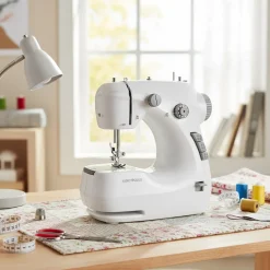 Macchina da Cucire Mini Portatile Isabel FHSM-268 con Pedale e Doppio Punto
