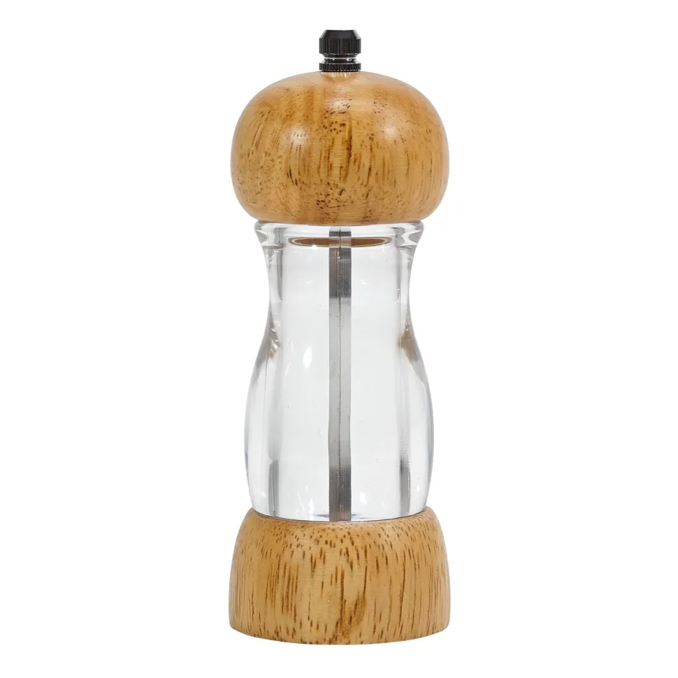 Macina Sale e Pepe in Legno con Macina in Ceramica h16,5 cm diametro 6 cm