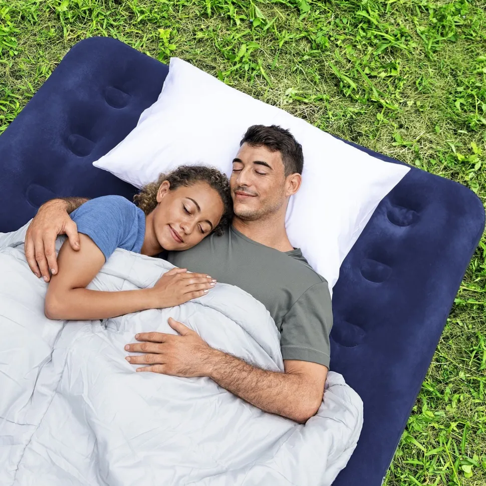 Materasso Matrimoniale Gonfiabile da campeggio Blu