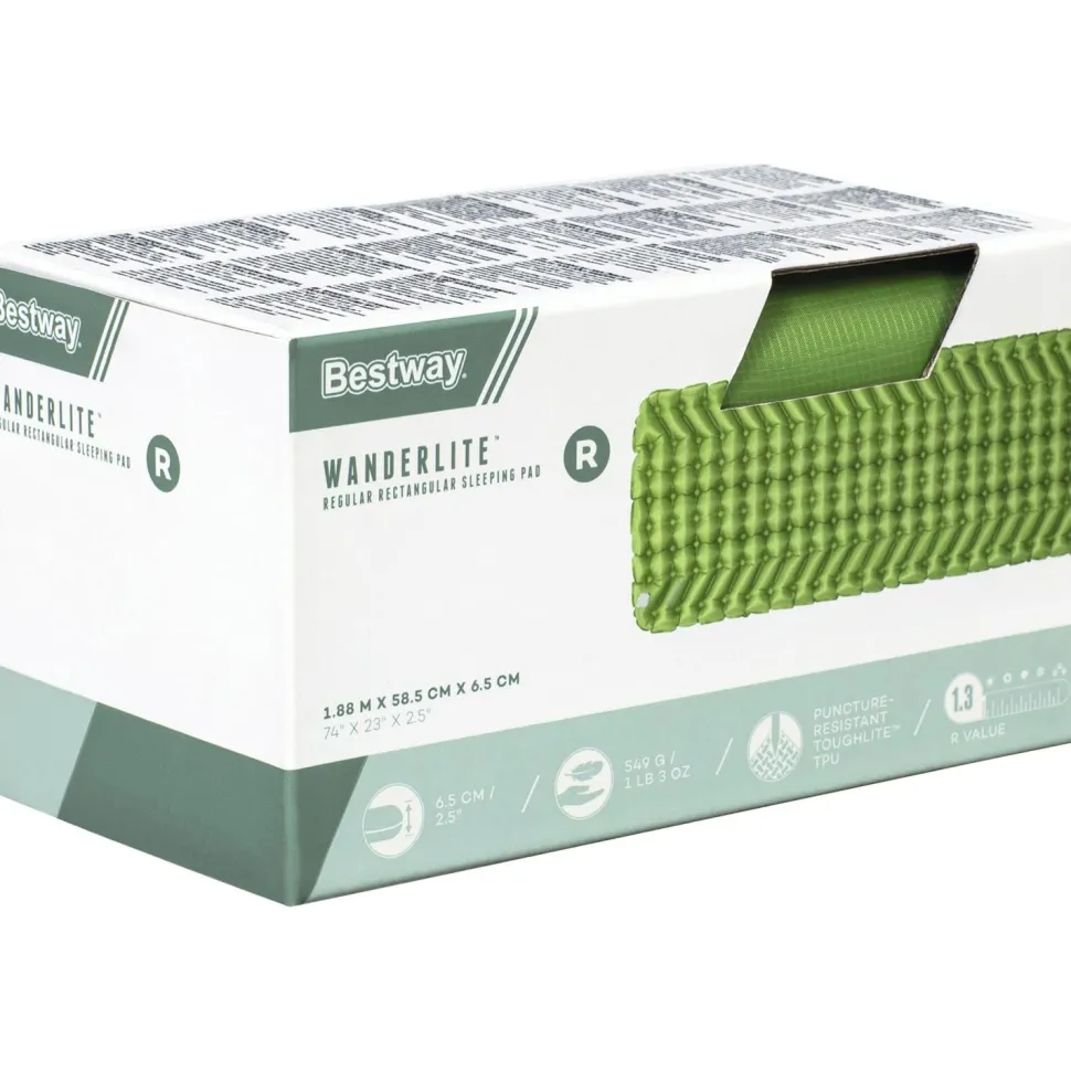 Materasso Singolo gonfiabile da campeggio Verde WanderLite