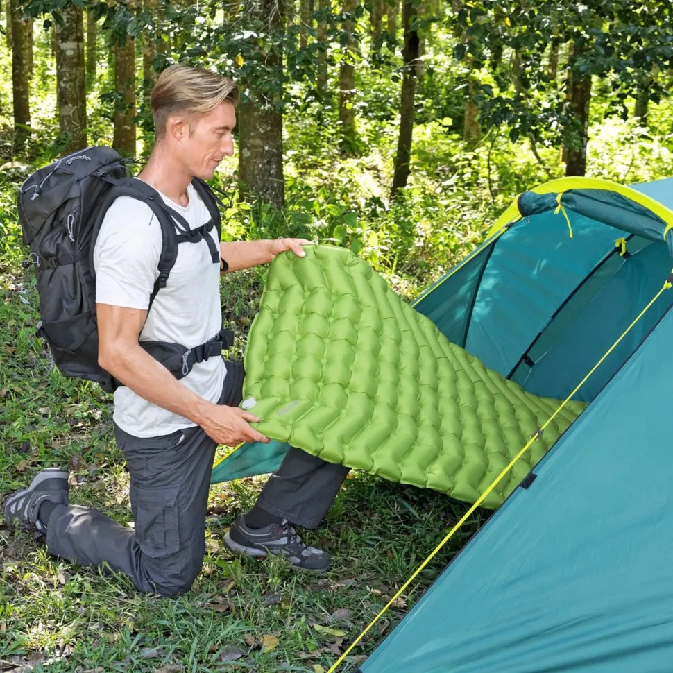 Materasso Singolo gonfiabile da campeggio Verde WanderLite