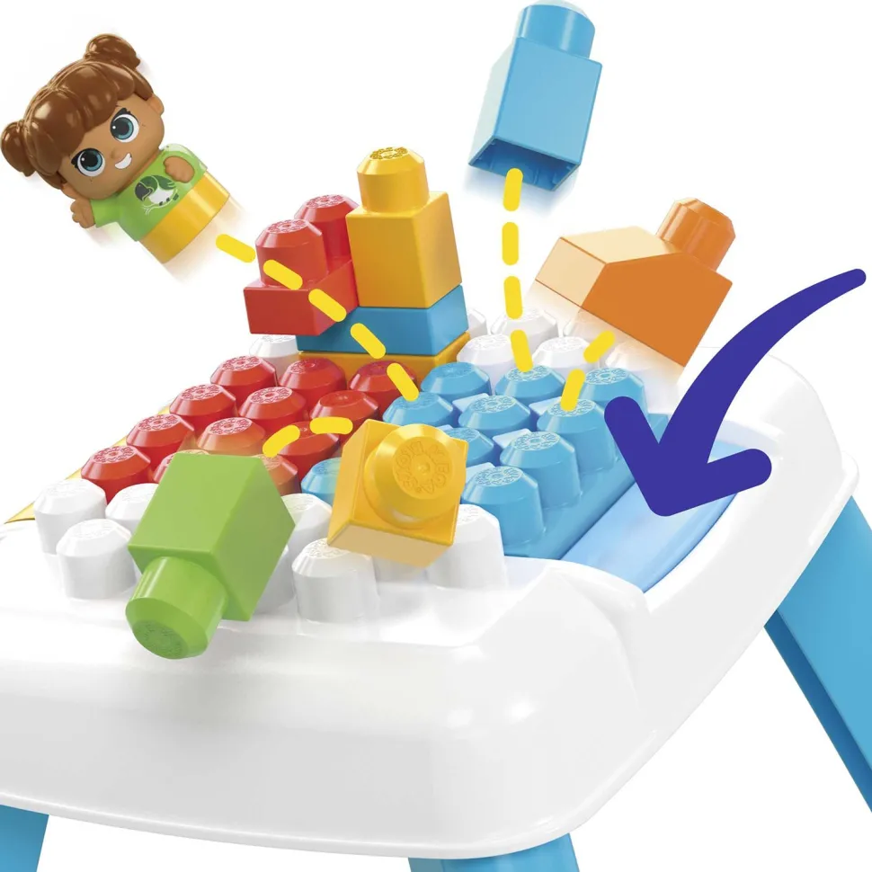 Mega Bloks Tavolo Costruzioni Bimbi 1+ con Blocchi e Personaggio