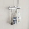 Mensola da bagno Portaoggetti con ganci Alluminium Cromo