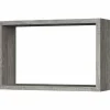 Mensole cubo da parete in legno Grigio