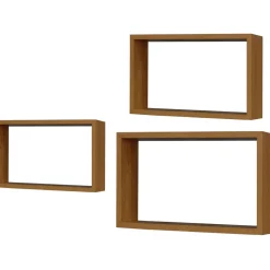 Mensole cubo da parete in legno Naturale
