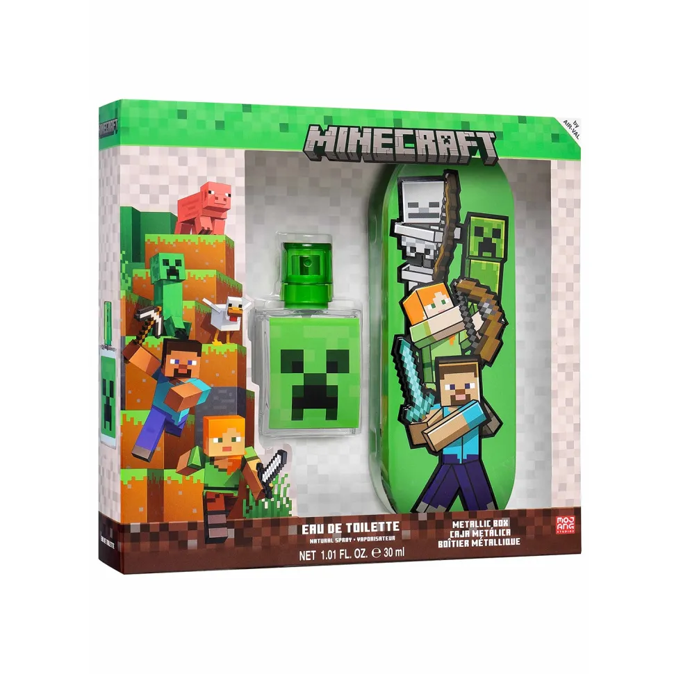 Minecraft Set Regalo Profumo con Custodia Metallica
