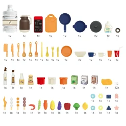 Mini Chef Crea Delizie Cucina Giocattolo con Vapore, Acqua Vera e 71 Accessori