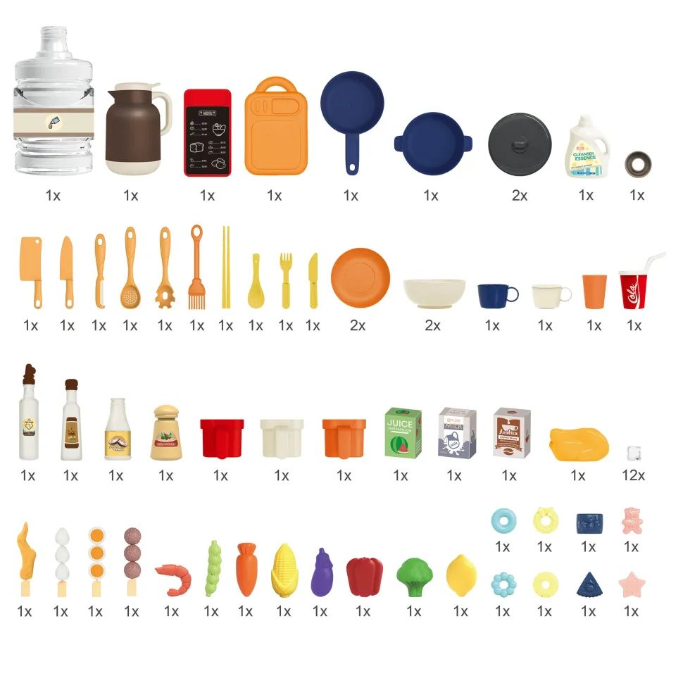 Mini Chef Crea Delizie Cucina Giocattolo con Vapore, Acqua Vera e 71 Accessori
