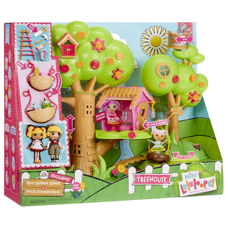 Mini Lalaloopsy Treehouse Playset con Bambole e Accessori