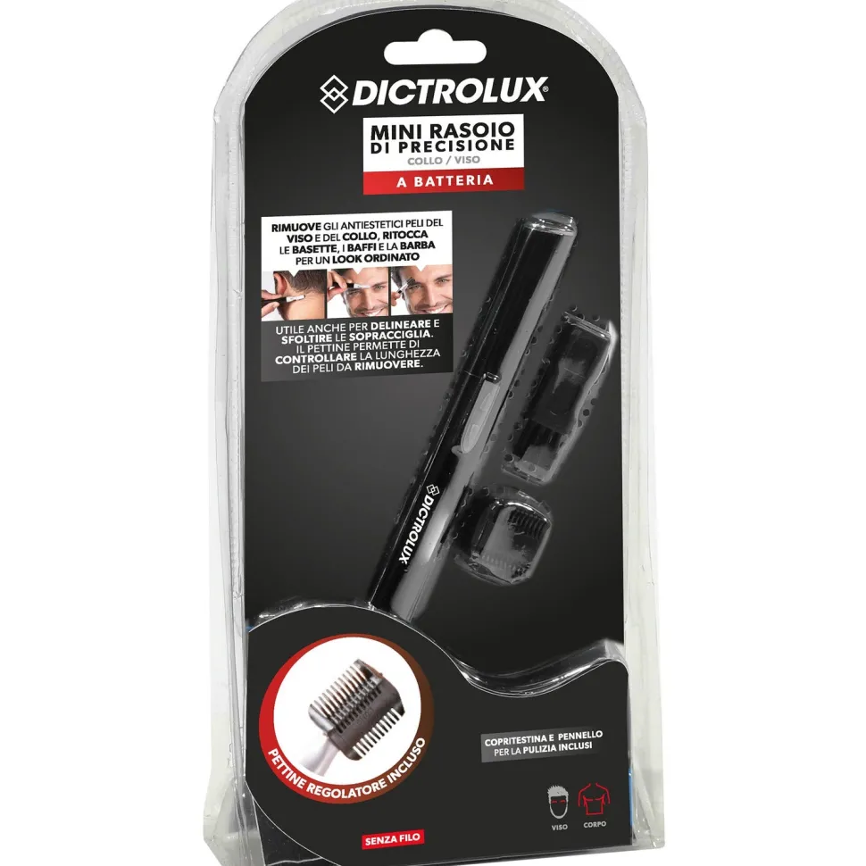 Mini rasoio di precisione a batteria collo e viso