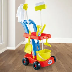 Mini Set Pulizia Carrello con Accessori per Bambini 8 pezzi