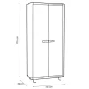Mobile Alto Multiuso Portascope in PVC con 4 Ripiani Linea Easy Iceline