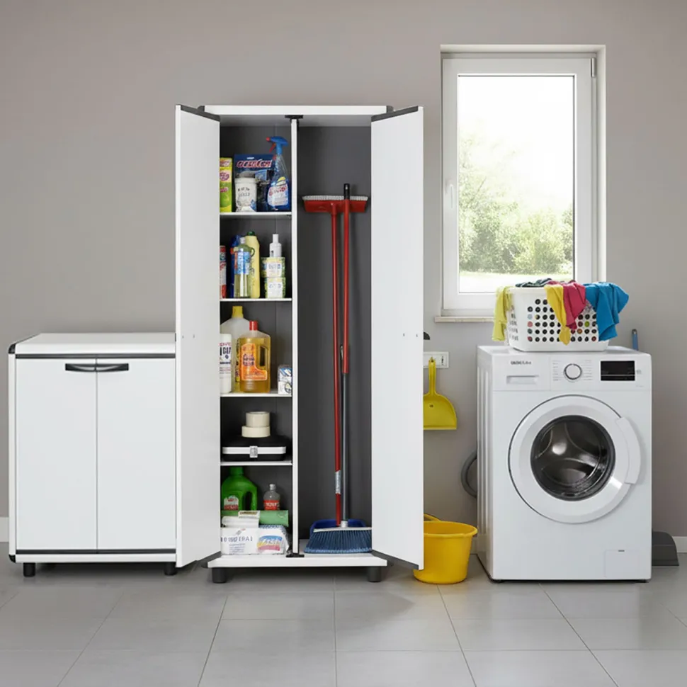 Mobile Alto Multiuso Portascope in PVC con 4 Ripiani Linea Easy Iceline