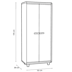 Mobile Alto Multiuso Tuttopiani in PVC con 4 Ripiani Linea Easy Iceline