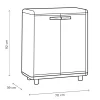 Mobile Basso Multiuso in PVC con Ripiani Linea Easy Iceline