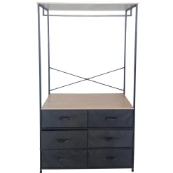 Mobile 6 cassetti con appendiabiti Linea Colmar h167x100x40 cm
