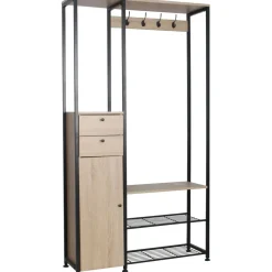 Mobile Ingresso in legno truciolare e metallo Nero Linea Hamilton