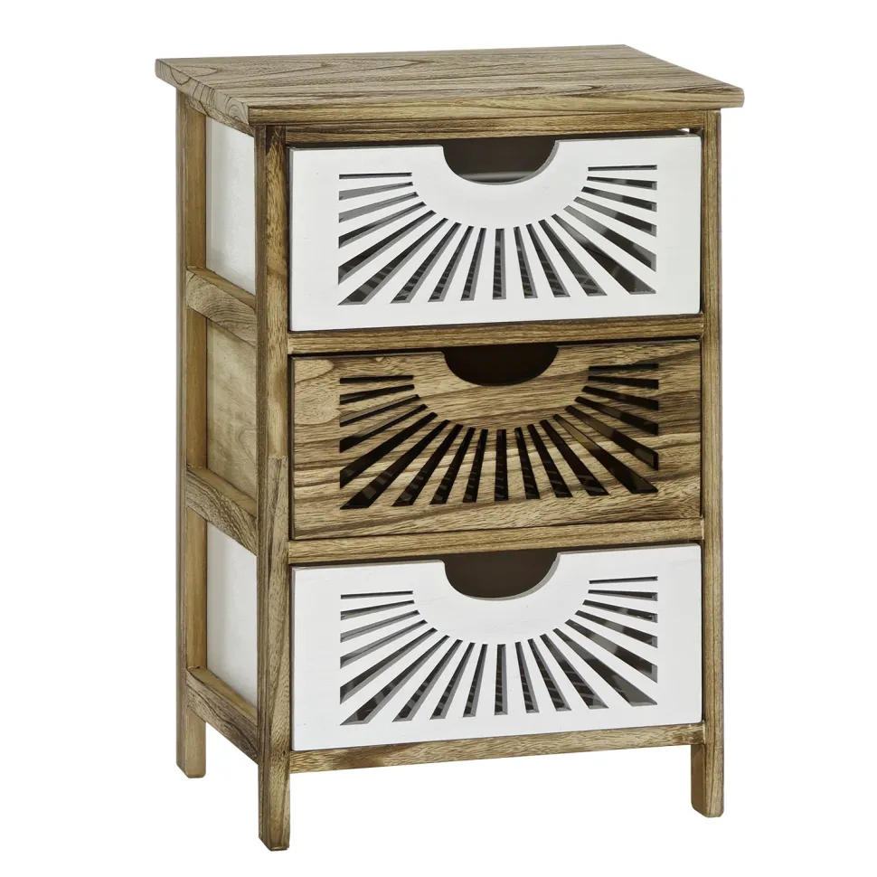 Mobiletto Multiuso 3 cassetti Legno di Paulownia Linea Woodhandy