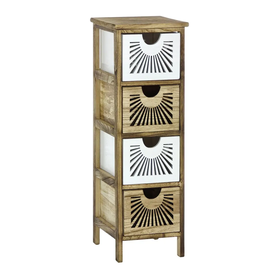 Mobiletto Multiuso 4 cassetti Legno di Paulownia Linea Woodhandy