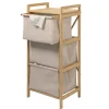 Mobiletto Portabiancheria 3 Scomparti Linea Bamboo h96x44x33 cm
