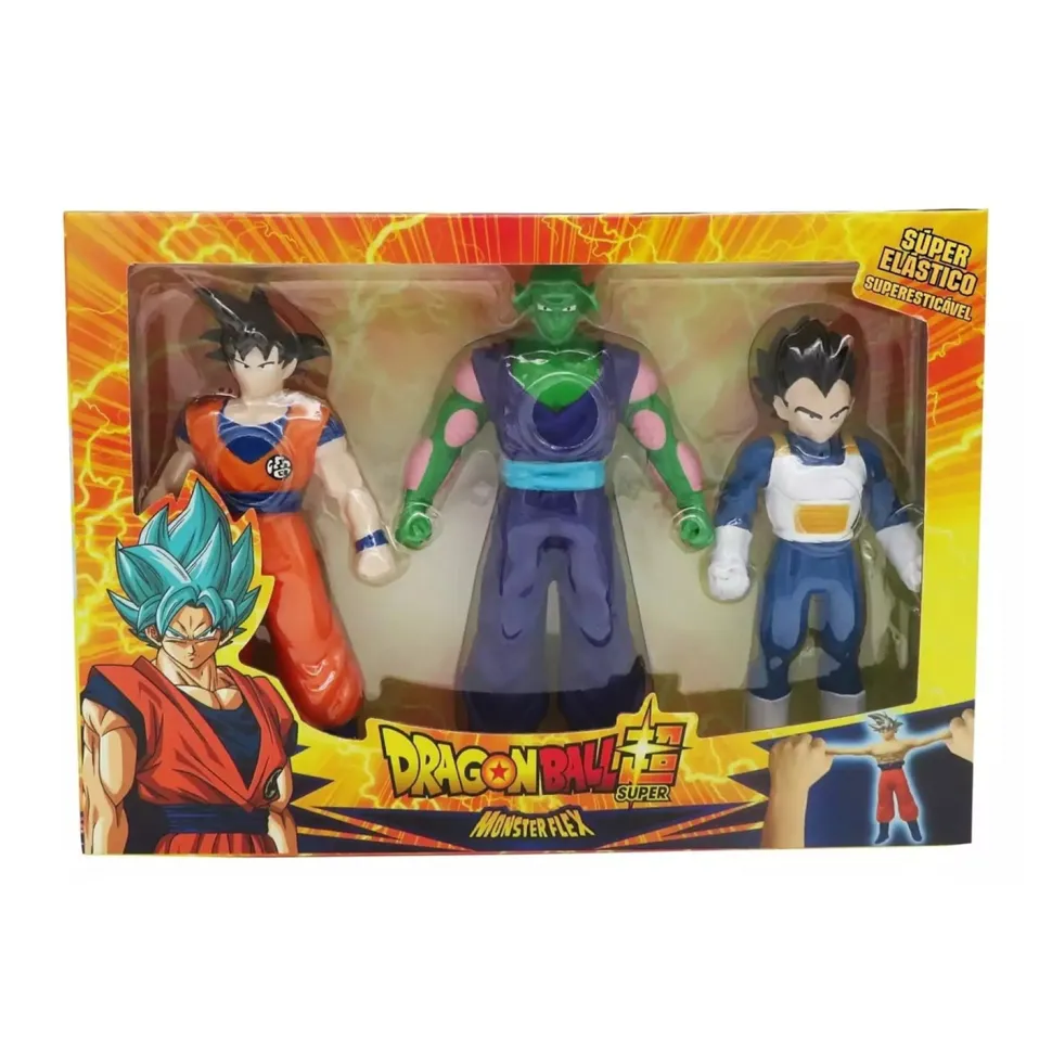 Monsterflex Dragon Ball Super Set 3 Action Figure Super Elastiche