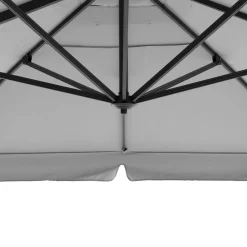 Ombrellone a Lampada con flap telo grigio 3x4 metri