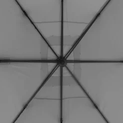 Ombrellone a Lampada con flap telo grigio 3x4 metri