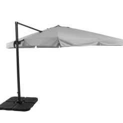 Ombrellone a Lampada con flap telo grigio 3x4 metri